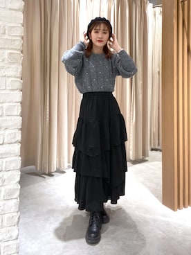 「FREE'S MART（フリーズマート）のアイテム（ハンチング/ベレー帽）」を使った、Rinaさん（レディース・156cm）の秋コーディネート
