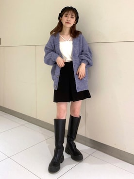 「FREE'S MART（フリーズマート）のアイテム（ハンチング/ベレー帽）」を使った、Rinaさん（レディース・156cm）の秋コーディネート