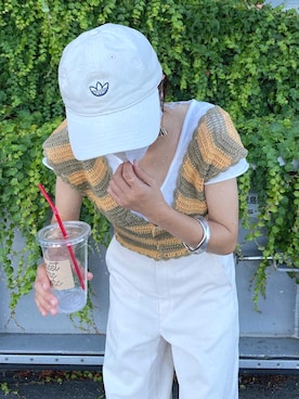 「キャップ女子」｜ADICOさん（レディース・155cm）の夏コーディネート