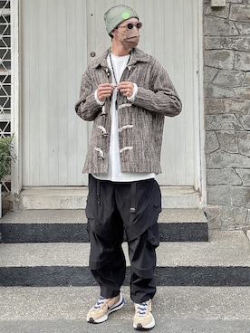 「PUMA（プーマ）のアイテム（帽子）」を使った、ᴀʙɪs❢ さん（メンズ・178cm）の冬コーディネート