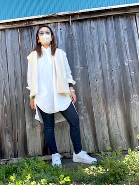 「春服デビュー宣言」｜「アイテム（デジタル腕時計）」を使った、M&Aさん（レディース・163cm）の春コーディネート