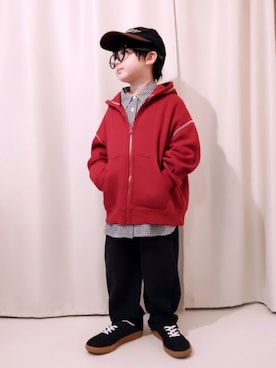 「アイテム（ファッション雑貨）」を使った、REIさん（キッズ・110cm）の秋コーディネート