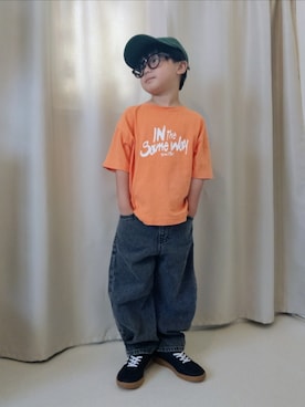 「CIAOPANIC TYPY（チャオパニックティピー）のアイテム（トップス）」を使った、REIさん（キッズ・110cm）の秋コーディネート