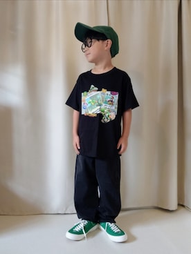 「アイテム（デニムパンツ）」を使った、REIさん（キッズ・110cm）の秋コーディネート