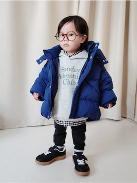 「BREEZE（ブリーズ）のアイテム」を使った、REIさん（キッズ・70cm）の春コーディネート