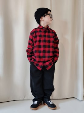 「アイテム（帽子）」を使った、REIさん（キッズ・110cm）の秋コーディネート