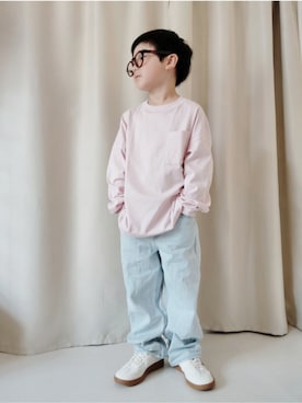 「UNIQLO（ユニクロ）のcolor:37BROWN（サングラス、ブラウン系）」を使った、REIさん（キッズ・110cm）の春コーディネート