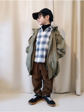 「アイテム（シャツ/ブラウス）」を使った、REIさん（キッズ・110cm）の冬コーディネート