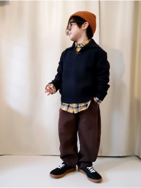 「アイテム（ファッション雑貨）」を使った、REIさん（キッズ・110cm）の冬コーディネート