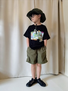 「アイテム（ハット）」を使った、REIさん（キッズ・110cm）の秋コーディネート