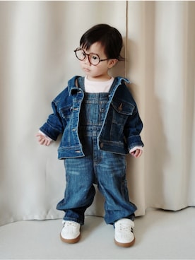 「GLOBAL WORK（グローバルワーク）のアイテム（ジャケット/アウター）」を使った、REIさん（キッズ・70cm）の春コーディネート