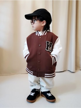 「アイテム（ファッション雑貨）」を使った、REIさん（キッズ・70cm）の冬コーディネート