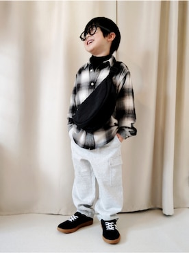 「アイテム（ファッション雑貨）」を使った、REIさん（キッズ・110cm）の冬コーディネート