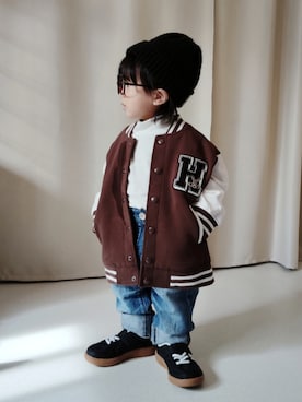 「アイテム（パンツ）」を使った、REIさん（キッズ・70cm）の冬コーディネート