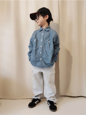 「しまむら（シマムラ）のアイテム」を使った、REIさん（キッズ・110cm）の春コーディネート