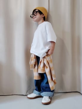 「アイテム（帽子）」を使った、REIさん（キッズ・110cm）の秋コーディネート
