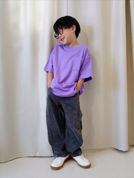 「UNIQLO（ユニクロ）のcolor:37BROWN（サングラス、ブラウン系）」を使った、REIさん（キッズ・110cm）の秋コーディネート