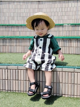 「西松屋（ニシマツヤ）のアイテム」を使った、REIさん（キッズ・70cm）の夏コーディネート