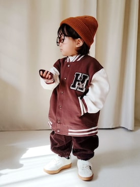 「アイテム（シューズ）」を使った、REIさん（キッズ・70cm）の秋コーディネート