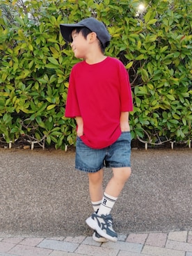 「アイテム（レッグウェア）」を使った、REIさん（キッズ・110cm）の秋コーディネート