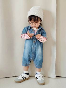 「アイテム（ママ＆ベビー）」を使った、REIさん（キッズ・70cm）の秋コーディネート