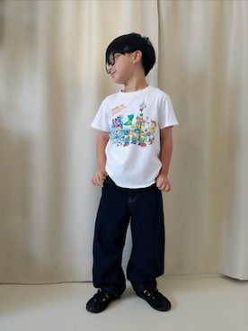 「Disney（ディズニー）のアイテム」を使った、REIさん（キッズ・110cm）の秋コーディネート
