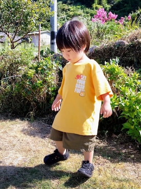 「アイテム（サンダル）」を使った、REIさん（キッズ・80cm）の秋コーディネート