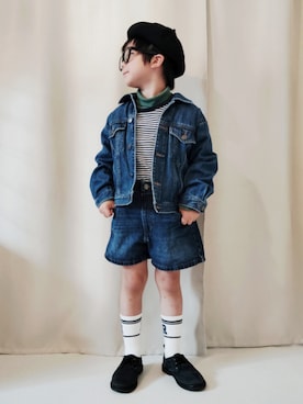 「アイテム（ジャケット/アウター）」を使った、REIさん（キッズ・110cm）の秋コーディネート