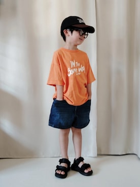 「CIAOPANIC TYPY（チャオパニックティピー）のアイテム」を使った、REIさん（キッズ・110cm）の夏コーディネート