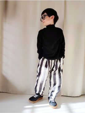 「p.premier（ピードットプルミエ）のアイテム」を使った、REIさん（キッズ・110cm）の冬コーディネート