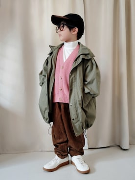 「アイテム（ファッション雑貨）」を使った、REIさん（キッズ・110cm）の冬コーディネート