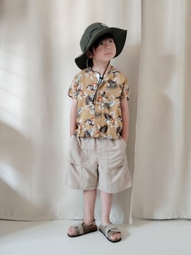 「BREEZE（ブリーズ）のアイテム」を使った、REIさん（キッズ・110cm）の夏コーディネート