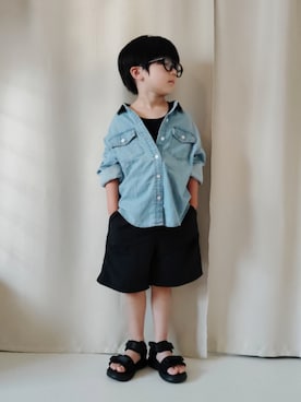 「アイテム（タンクトップ）」を使った、REIさん（キッズ・110cm）の夏コーディネート