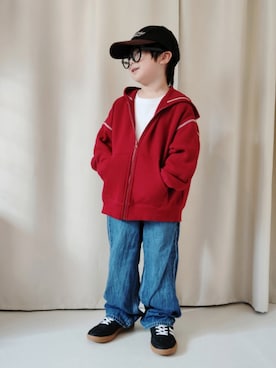 「アイテム（ファッション雑貨）」を使った、REIさん（キッズ・110cm）の冬コーディネート