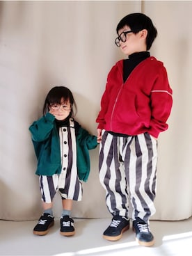 「p.premier（ピードットプルミエ）のアイテム」を使った、REIさん（キッズ・110cm）の冬コーディネート