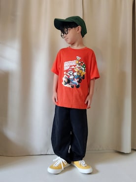 「アイテム（デニムパンツ）」を使った、REIさん（キッズ・110cm）の秋コーディネート