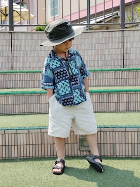「アイテム（タンクトップ）」を使った、REIさん（キッズ・110cm）の夏コーディネート