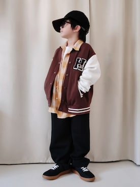 「アイテム（スウェットパンツ）」を使った、REIさん（キッズ・110cm）の秋コーディネート