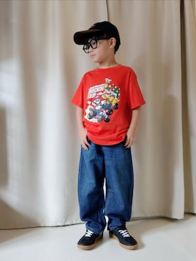 「アイテム（デニムパンツ）」を使った、REIさん（キッズ・110cm）の秋コーディネート