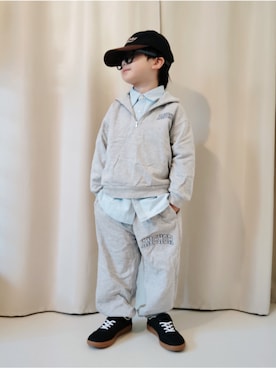 「アイテム（キャップ）」を使った、REIさん（キッズ・110cm）の冬コーディネート