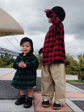 「アイテム（帽子）」を使った、REIさん（キッズ・110cm）の秋コーディネート