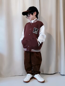 「アイテム（ファッション雑貨）」を使った、REIさん（キッズ・110cm）の冬コーディネート