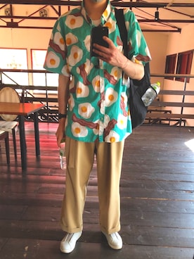 「MoonStar（ムーンスター）のMOONSTAR/810s/ムーンスター/エイトテンス KITCHE/キッチェ（スニーカー）」を使った、masato1199さん（メンズ・175cm）の夏コーディネート