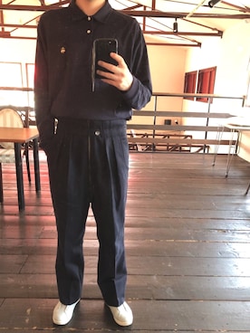 「MoonStar（ムーンスター）のMOONSTAR/810s/ムーンスター/エイトテンス KITCHE/キッチェ（スニーカー）」を使った、masato1199さん（メンズ・175cm）の夏コーディネート