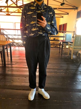 「MoonStar（ムーンスター）のMOONSTAR/810s/ムーンスター/エイトテンス KITCHE/キッチェ（スニーカー）」を使った、masato1199さん（メンズ・175cm）の秋コーディネート