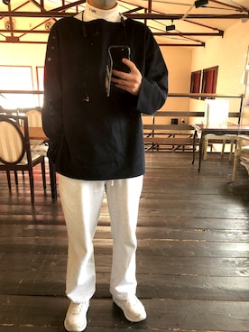 「Graphpaper（グラフペーパー）のアイテム（ニット/セーター）」を使った、masato1199さん（メンズ・175cm）の冬コーディネート