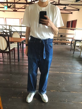 「MoonStar（ムーンスター）のMOONSTAR/810s/ムーンスター/エイトテンス KITCHE/キッチェ（スニーカー）」を使った、masato1199さん（メンズ・175cm）の夏コーディネート