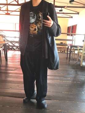 「MYne（マイン）のアイテム（バッグ）」を使った、masato1199さん（メンズ・175cm）の秋コーディネート