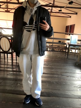 「H&M（エイチ・アンド・エム）のアイテム（MA-1）」を使った、masato1199さん（メンズ・175cm）の秋コーディネート
