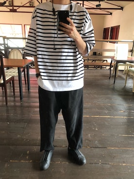 「MoonStar（ムーンスター）のMOONSTAR/810s/ムーンスター/エイトテンス KITCHE/キッチェ（スニーカー）」を使った、masato1199さん（メンズ・175cm）の夏コーディネート